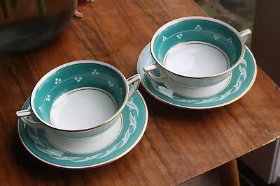 Buy Mintons Pottery Soup Bowl And Saucer X2[eton Pattern] • 12.95£