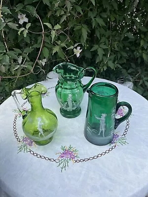 Buy Antique Mary Gregory Jugs (Damaged) For Display Purpose • 11.99£