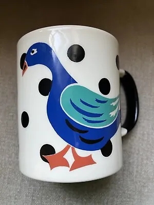 Buy Vintage Staffordshire Tableware Mug Made In England Blue Duck Polka Dots • 8.75£