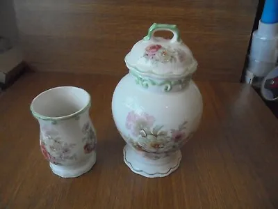Buy Vintage Royal Winton Pottery Ironstone Ginger Jar+Vase Collectible England • 11.99£