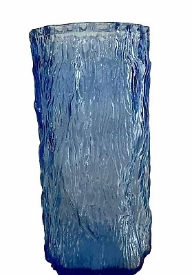 Buy Ravenhead Glass Vase - Original Pressed Bark Glass - V Heavy Vintage • 15£