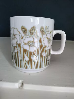 Buy Vintage Hornsea Pottery White Fleur Pattern Mug • 10£