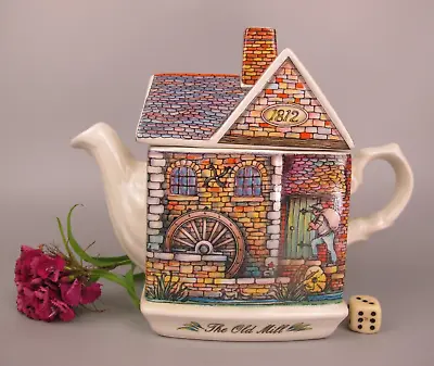 Buy Sadler Cottage / House Teapot   The Old Mill . Ceramic. Vintage. England. • 13.99£