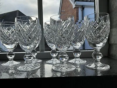 Buy 7 Waterford Donegal Cut Irish Crystal Port Glasses  Over 4” High • 29.99£