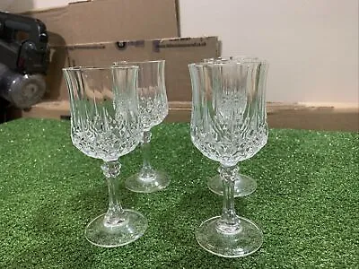 Buy 4x Sterling Fine Cut Lead Crystal Wine Glasses • 29.99£