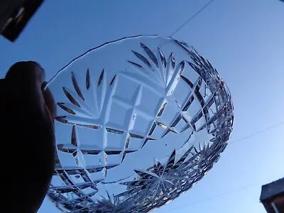 Buy Thomas Webb 22cm Crystal Cut Glass Fruit Bowl 8cm Deep - Heavy 1.8kg • 16.99£