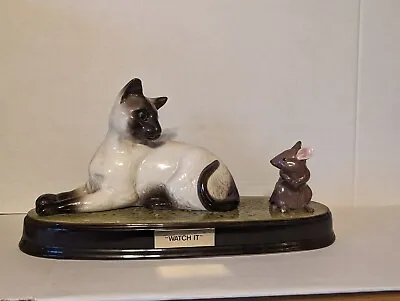 Buy Large Beswick Cat & Mouse    Watch It   Figurine H16CM X L28CM • 10£