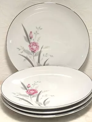 Buy 4 MCM Windsor Rose Bread Plate Pink Roses Gray Leaves Coupe Japan Vtg EUC 6.5  • 38.32£