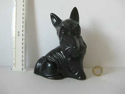 Buy Rare Vintage Denby  Langley Pottery England Matt Black Sat Dog • 99.99£
