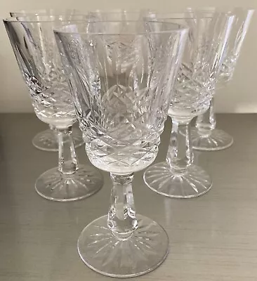 Buy Stunning Waterford Crystal Small  Wine Glasses X 6 Kenmare Pattern • 60£