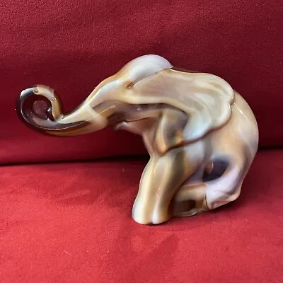 Buy Vintage Imperial Glass Elephant Figurine Caramel Slag 4.25” Tall Heisley Mold • 27.01£