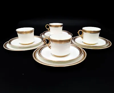 Buy Antique Cauldon China Greek Key CoffeeTrios Cups Saucers And Side Plates 4 Trios • 24.50£
