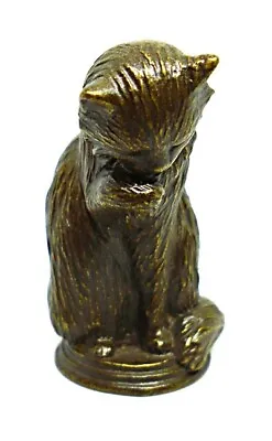 Buy Franklin Mint Solid Bronze Cat Figure Vintage 1986 Curio Cabinet Piece. Mint !!! • 7.50£