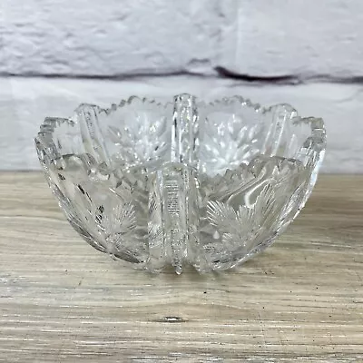 Buy Vintage Signed Libbey “Loretta” Cut Glass Crystal Bowl • 47.95£
