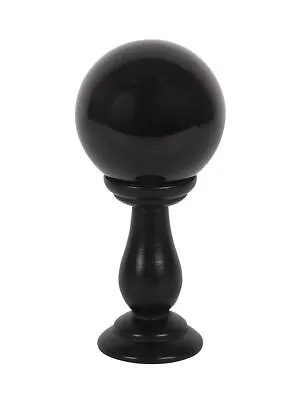 Buy Ornament Small Crystal Ball On Stand Black 9x18x9cm • 24.99£
