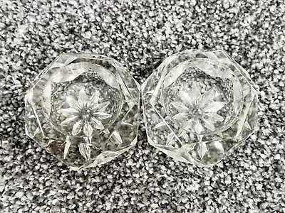 Buy Vintage Pair Of Small Glass Tealight Holders • 9.99£