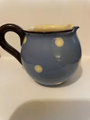 Buy Vintage Babbacombe Pottery Small Polka Dot Blue Jug - Cute- • 10£