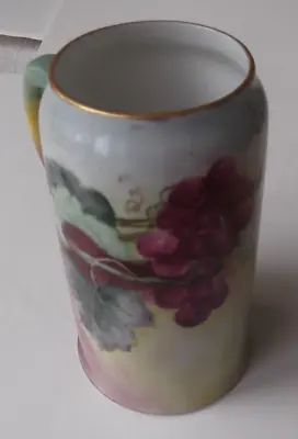 Buy Antique American Belleek 7  Tall Mug, Tankard Or Stein With Hand Painted Grapes • 24.62£