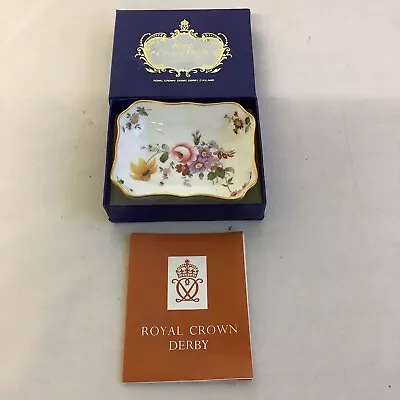 Buy Royal Crown Derby Fine Bone China Small Posies Flower Tray Trinket Dish • 7.95£