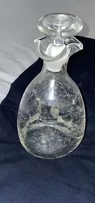 Buy Glass Crackled Decanter Clear Bottle • 80£