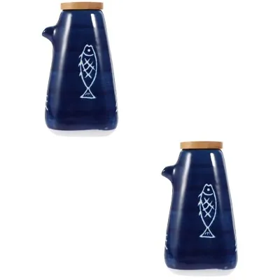 Buy  2 Count Oil Container Ceramic Dispenser Kitchen Sauce Bottle Seasoning • 22.59£