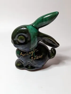Buy Pottery Rabbit Green Drip Glaze Ontario  • 9£
