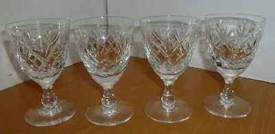 Buy Vintage Edinburgh Crystal Glasses Sherry Drambuie X 4 Size 10cm High • 26.75£