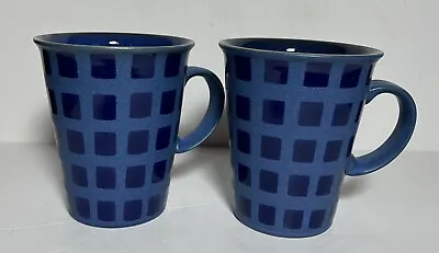 Buy Denby Reflex Blue Square Grandmug Coffee Mug 12cm PAIR • 26.99£
