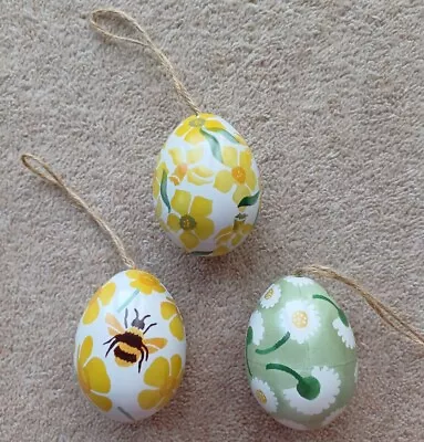Buy Emma Bridgewater 3 Hanging Tin Eggs (Buttercup & Bee, Daffodil, Daisy)-BRAND NEW • 4.99£