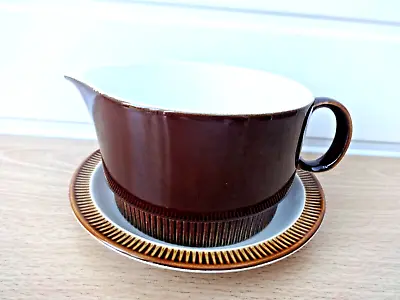 Buy Vintage Poole Pottery Chestnut Gravy Or Sauce Boat With Under Saucer • 4.99£