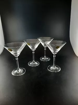 Buy Set Of 4 Bohemia Studio Design Crystal Made In Czech Republic Martini Glasses • 33.35£