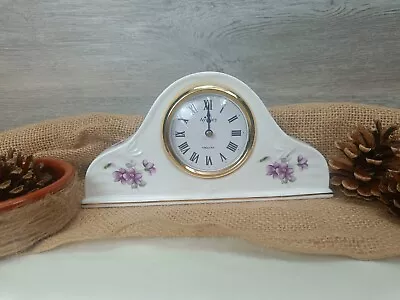 Buy Aynsley English Violets Napoleon Fine Bone China Clock • 35.99£