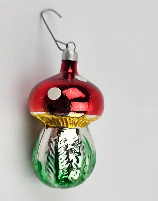 Buy Blown Glass Xmas Tree Mushroom Ornament Toadstool Painted Columbia Christmas • 12.01£