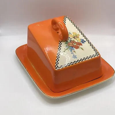 Buy Art Deco Style Vintage BCM Nelson Ware Bright Orange Cheese Dish Stamped 3/36 • 15£