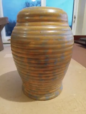 Buy WADE HEATH Pottery Art Deco Urn Shape Vase C.1930s Blue Orange Yellow Brown • 20£