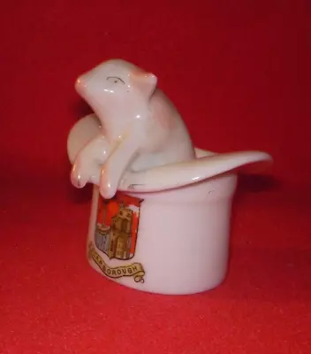 Buy Gemma Crested China Pig In Top Hat Scarborough Crest • 4.99£
