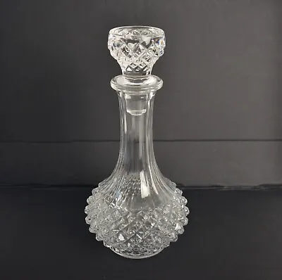 Buy Vintage Clear Glass Decanter With Stopper • 18£