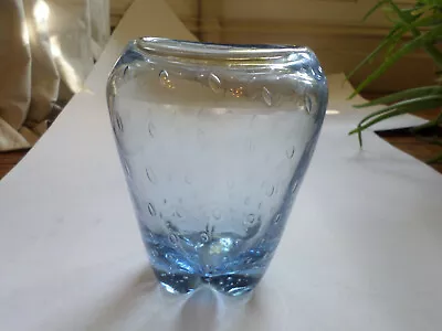 Buy Whitefriars Pale / Sky Blue Glass Vase • 50£