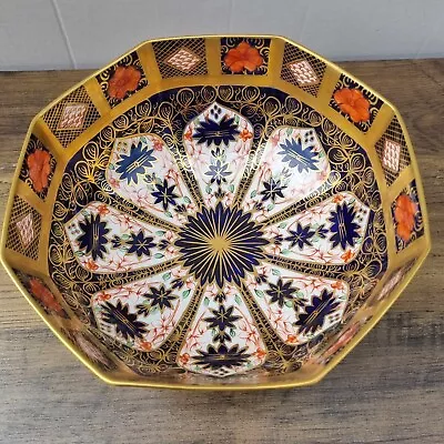 Buy Royal Crown Derby Imari 1128 Pattern 8inch Octagonal Bowl Excellent Condition  • 360£