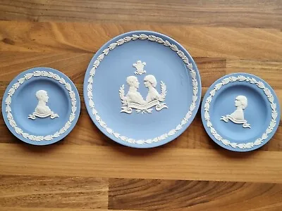 Buy 3 Charles & Diana Royal Wedding Jasperware Wedgewood Dishes • 8.99£