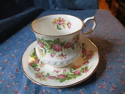 Buy A. Queen's Fine Bone China Rosina China Wild Flowers Footed Cup & Saucer • 23.71£