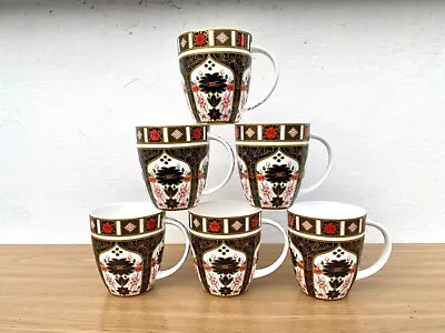 Buy Crown Derby Coffee Mug Imari Fine Bone China Set Of 6 Coffee Tea Cashmere Shape • 49.99£