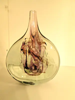 Buy RARE!! KERRY GLASS  'Lollipop Vase' (Isle Of Wight Studio Interest) Flame Pontil • 48£