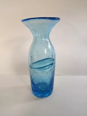Buy Vintage Antique Blenko Crackle Glass Mini Vase In Persian Crackle 1960s • 94.83£