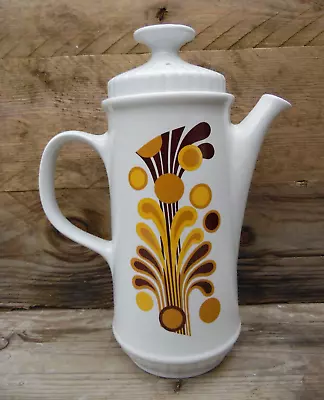 Buy Vintage ALFRED MEAKIN Glo-White Ironstone Retro Floral Design Coffee Pot #4 • 20£