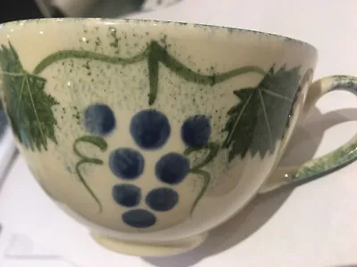 Buy Vintage Poole Pottery Hand Painted Cup Studio Design Grapes And Vine Leaves • 4£