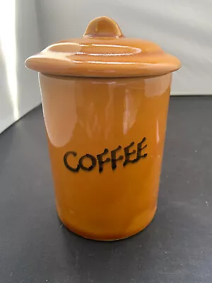 Buy Dragon Pottery Rhayader Coffee Jar - Caramel Colour • 7.50£