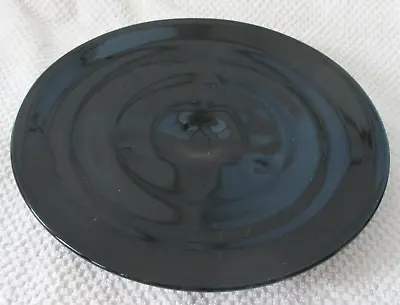 Buy Vintage Black Amethyst Glass Tri Footed Plate Stand 7 1/2  • 14.40£