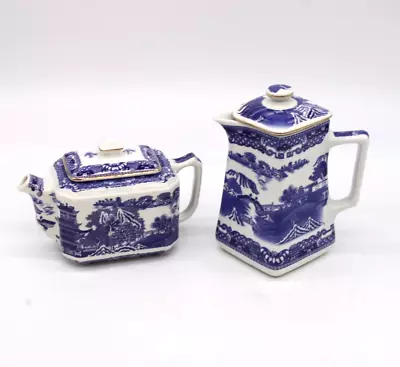Buy RINGTONS Small Tea Pot & Jug Blue & White Pottery Maling Old Willow Design • 4.99£