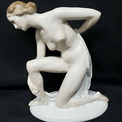 Buy Antique German Porcelain Rosenthal Art Deco Nude, Karl Lysek,1871-1956, 8.25 H. • 187.78£
